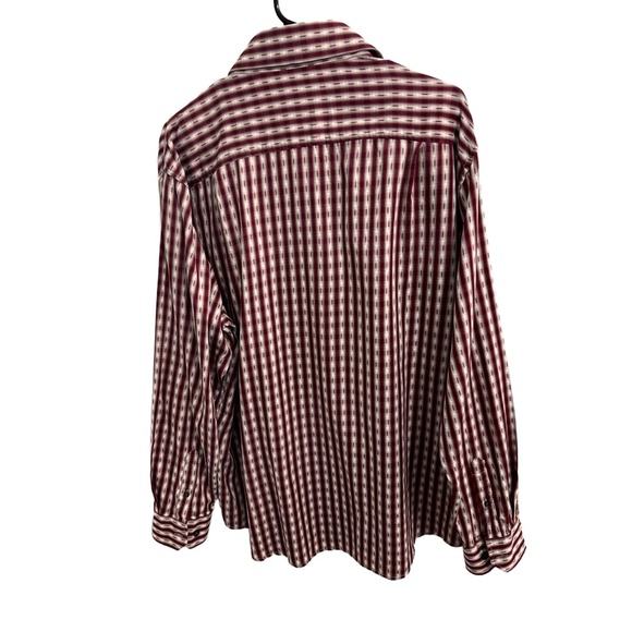 Tasso Elba RedWhite Long Sleeve Checkered Vintage 2003 Button Up Shirt XL - Picture 3 of 10